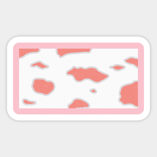 Pink Cow Print Sticker